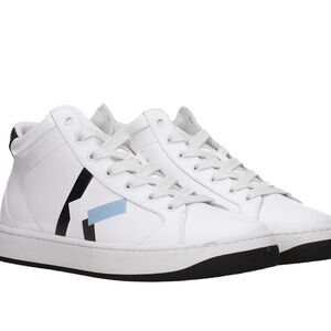 Kenzo White High-Top Men's Leather Sneakers